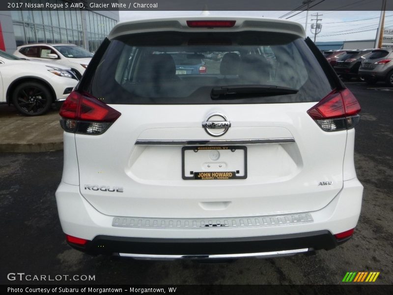 Glacier White / Charcoal 2017 Nissan Rogue S AWD