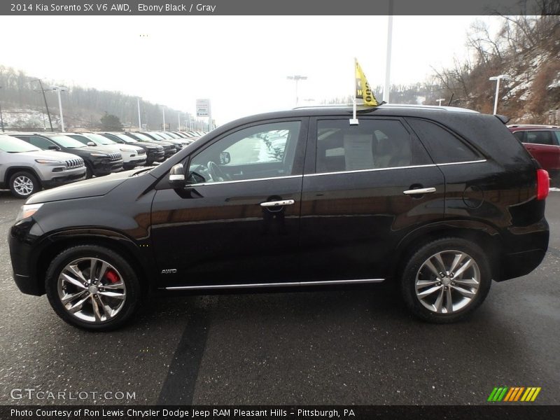 Ebony Black / Gray 2014 Kia Sorento SX V6 AWD