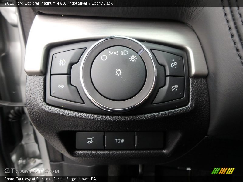 Ingot Silver / Ebony Black 2018 Ford Explorer Platinum 4WD