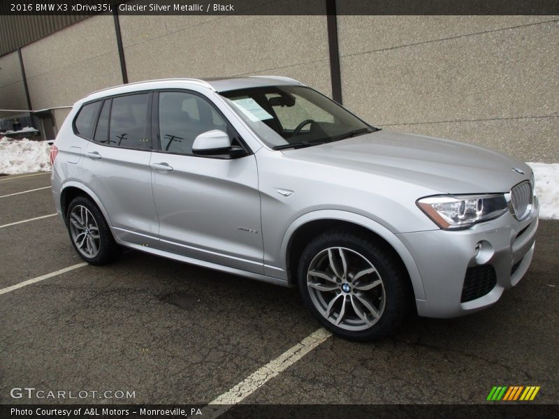 Glacier Silver Metallic / Black 2016 BMW X3 xDrive35i