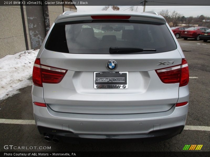 Glacier Silver Metallic / Black 2016 BMW X3 xDrive35i