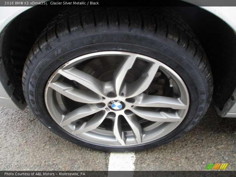 Glacier Silver Metallic / Black 2016 BMW X3 xDrive35i
