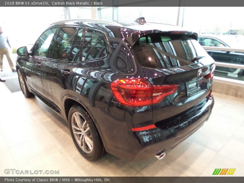 Carbon Black Metallic / Black 2018 BMW X3 xDrive30i