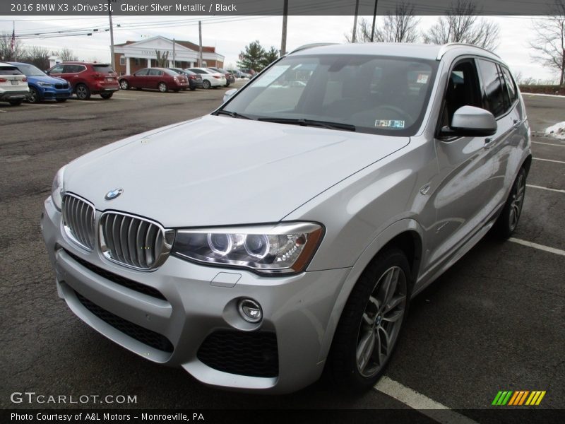 Glacier Silver Metallic / Black 2016 BMW X3 xDrive35i