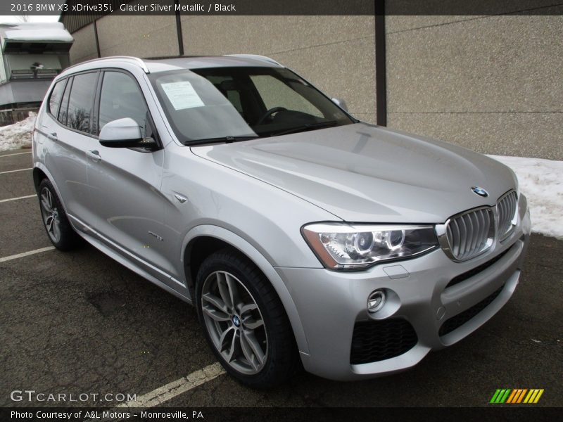 Glacier Silver Metallic / Black 2016 BMW X3 xDrive35i