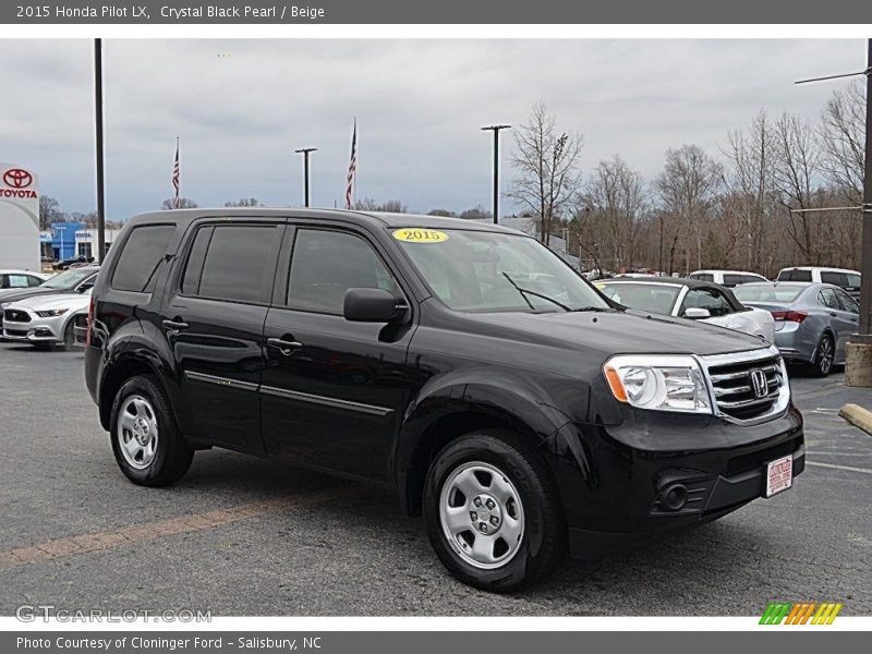 Crystal Black Pearl / Beige 2015 Honda Pilot LX