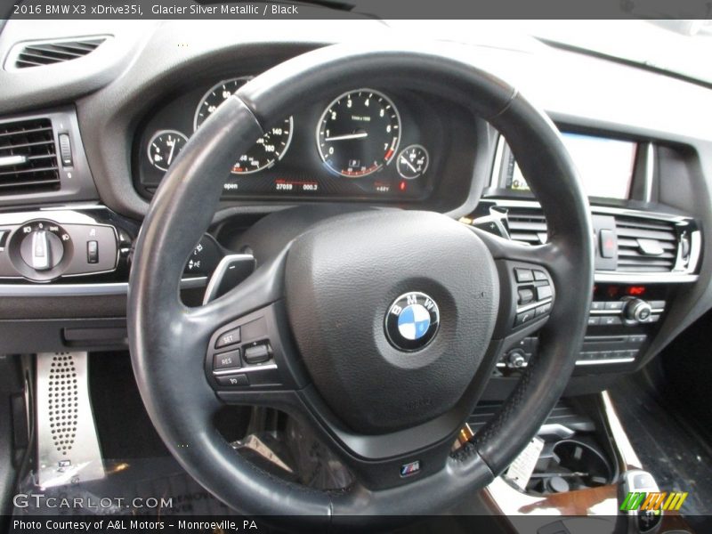 Glacier Silver Metallic / Black 2016 BMW X3 xDrive35i