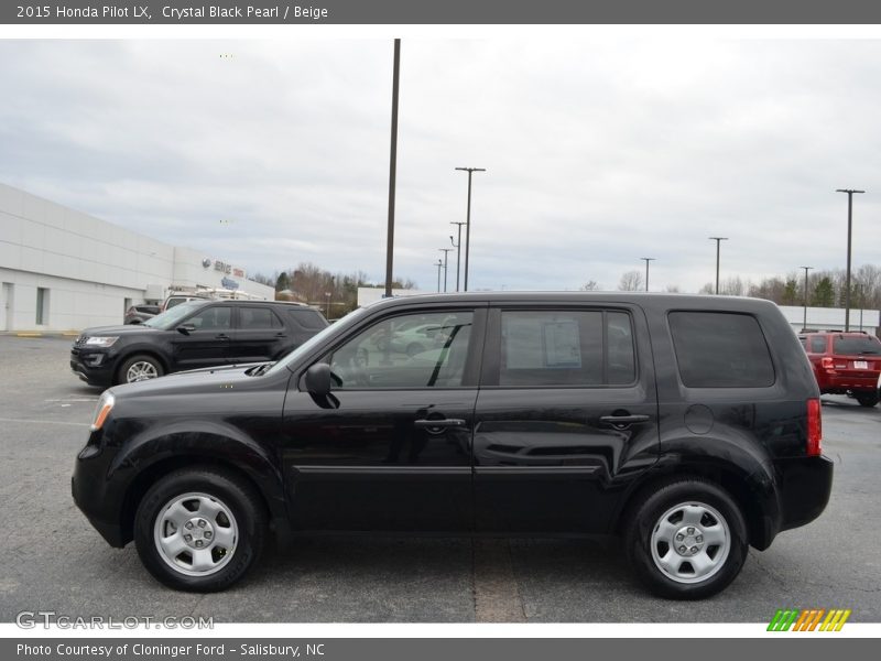 Crystal Black Pearl / Beige 2015 Honda Pilot LX