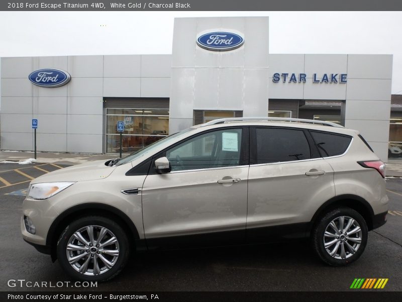 White Gold / Charcoal Black 2018 Ford Escape Titanium 4WD