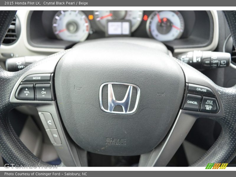 Crystal Black Pearl / Beige 2015 Honda Pilot LX