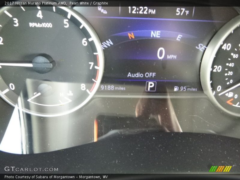 Pearl White / Graphite 2017 Nissan Murano Platinum AWD