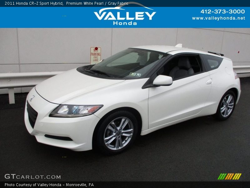 Premium White Pearl / Gray Fabric 2011 Honda CR-Z Sport Hybrid