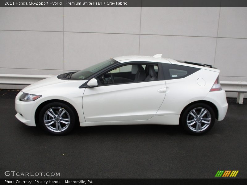 Premium White Pearl / Gray Fabric 2011 Honda CR-Z Sport Hybrid