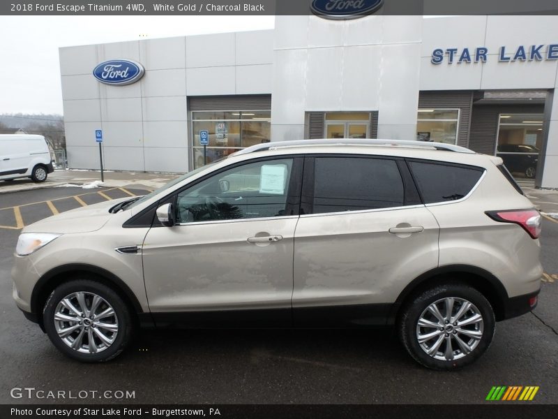 White Gold / Charcoal Black 2018 Ford Escape Titanium 4WD