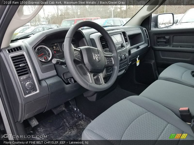  2018 1500 Express Quad Cab 4x4 Black/Diesel Gray Interior