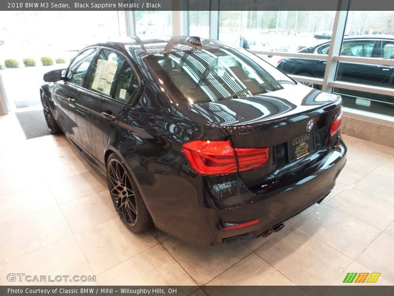 Black Sapphire Metallic / Black 2018 BMW M3 Sedan