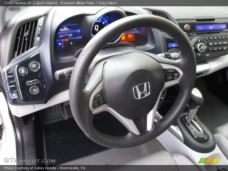 Premium White Pearl / Gray Fabric 2011 Honda CR-Z Sport Hybrid