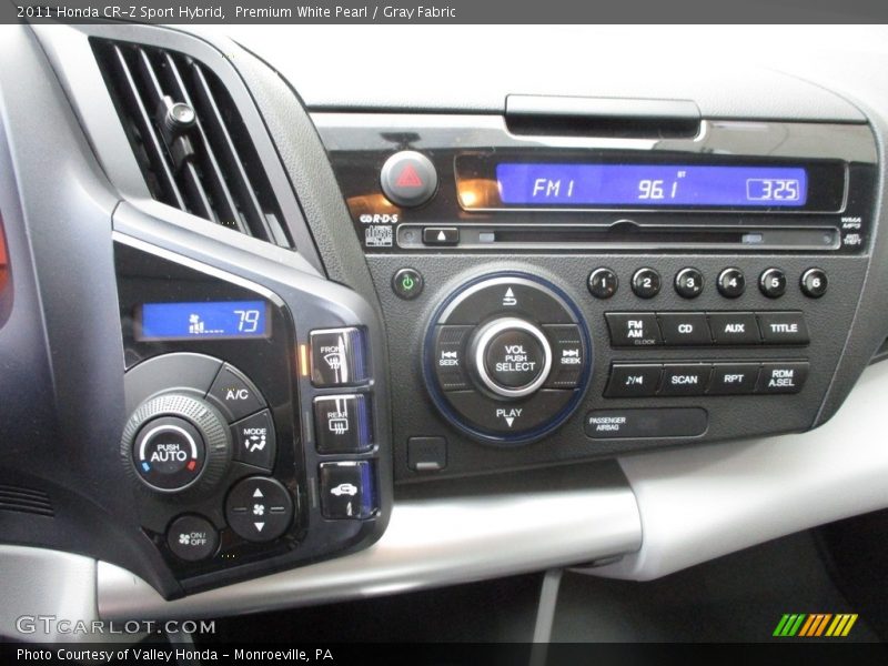Premium White Pearl / Gray Fabric 2011 Honda CR-Z Sport Hybrid