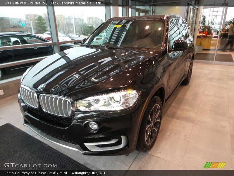 Black Sapphire Metallic / Black 2018 BMW X5 xDrive35i