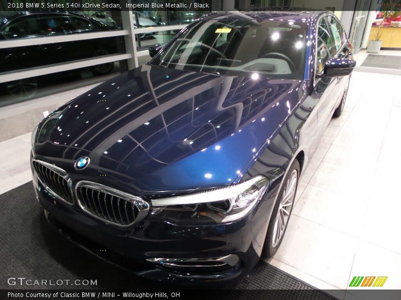 Imperial Blue Metallic / Black 2018 BMW 5 Series 540i xDrive Sedan