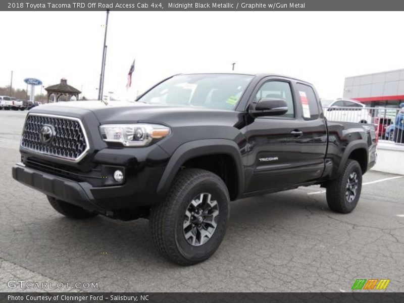 Midnight Black Metallic / Graphite w/Gun Metal 2018 Toyota Tacoma TRD Off Road Access Cab 4x4