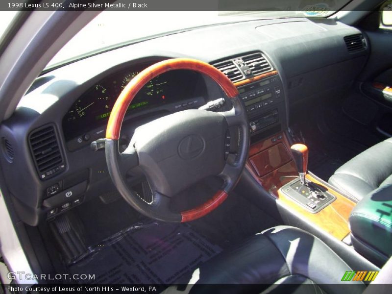 Alpine Silver Metallic / Black 1998 Lexus LS 400
