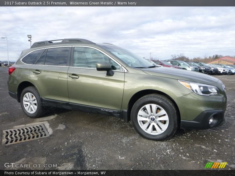 Wilderness Green Metallic / Warm Ivory 2017 Subaru Outback 2.5i Premium