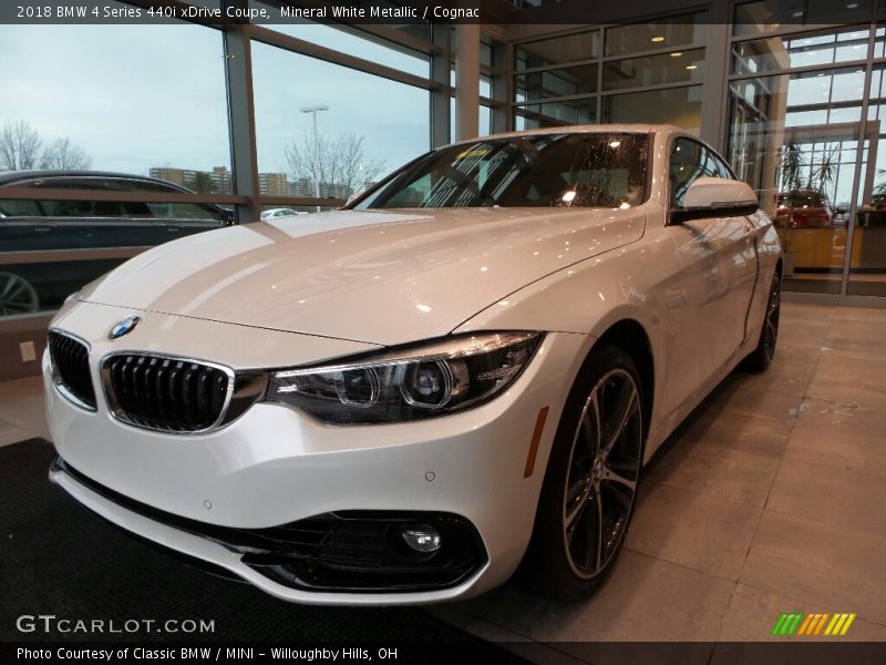 Mineral White Metallic / Cognac 2018 BMW 4 Series 440i xDrive Coupe