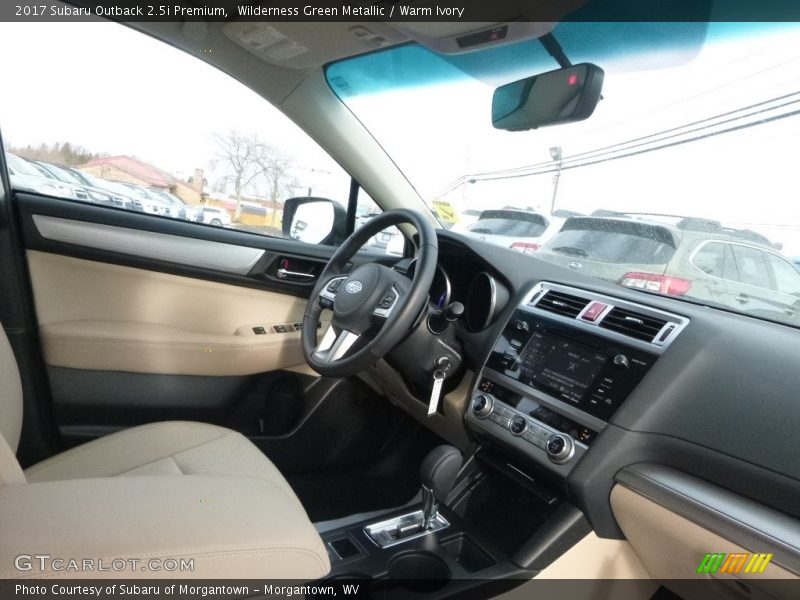 Wilderness Green Metallic / Warm Ivory 2017 Subaru Outback 2.5i Premium