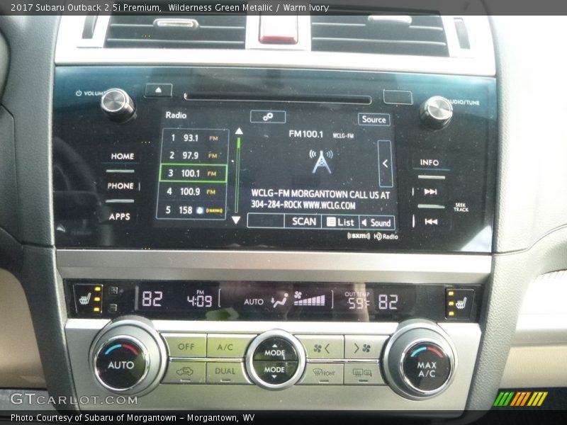 Wilderness Green Metallic / Warm Ivory 2017 Subaru Outback 2.5i Premium