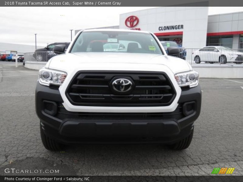 Super White / Cement Gray 2018 Toyota Tacoma SR Access Cab
