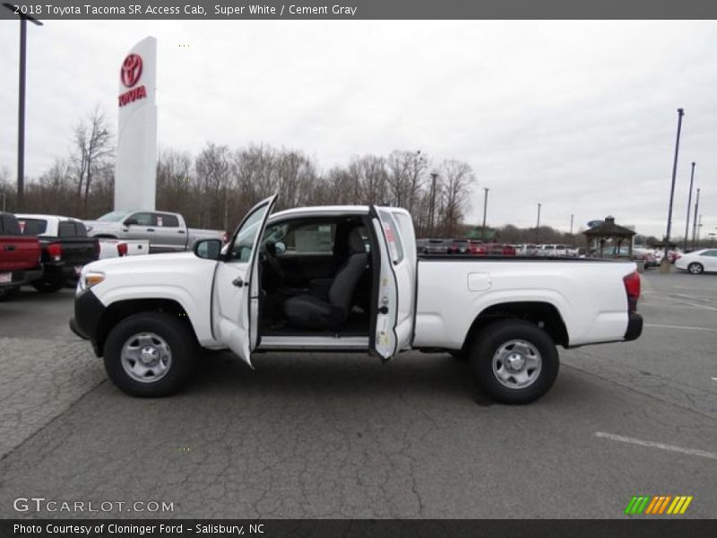 Super White / Cement Gray 2018 Toyota Tacoma SR Access Cab