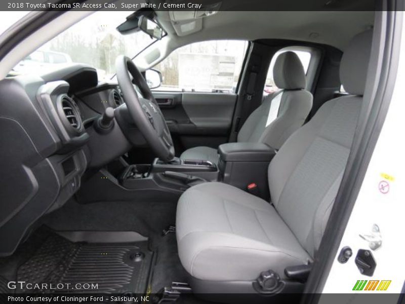  2018 Tacoma SR Access Cab Cement Gray Interior