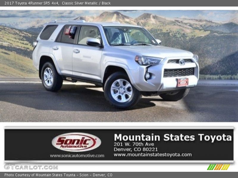 Classic Silver Metallic / Black 2017 Toyota 4Runner SR5 4x4