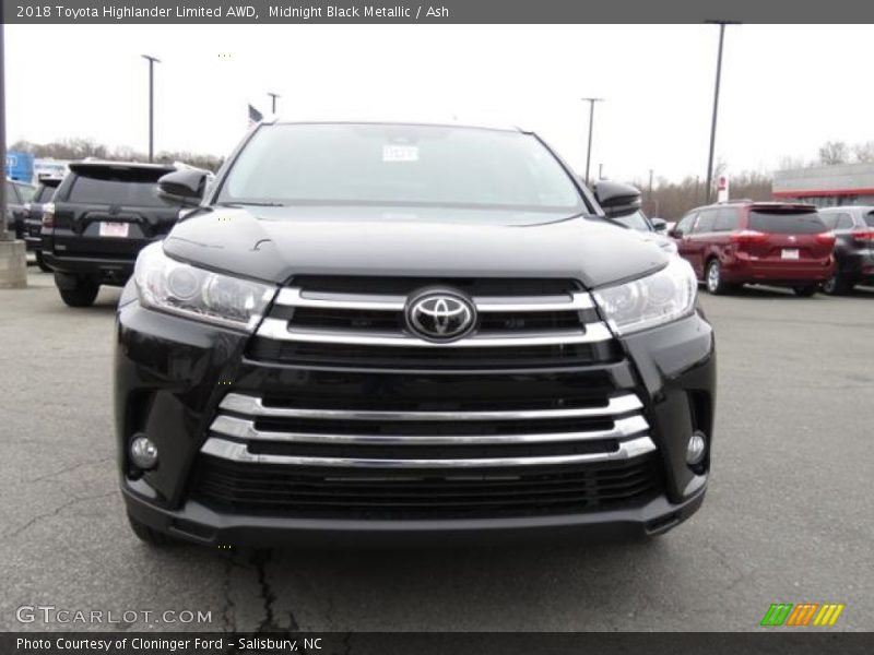 Midnight Black Metallic / Ash 2018 Toyota Highlander Limited AWD