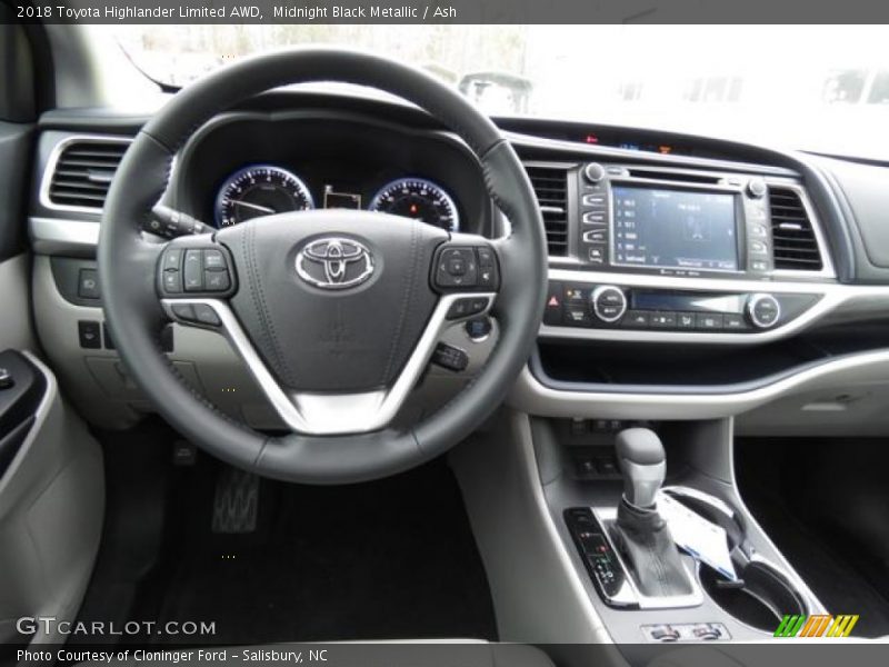 Dashboard of 2018 Highlander Limited AWD