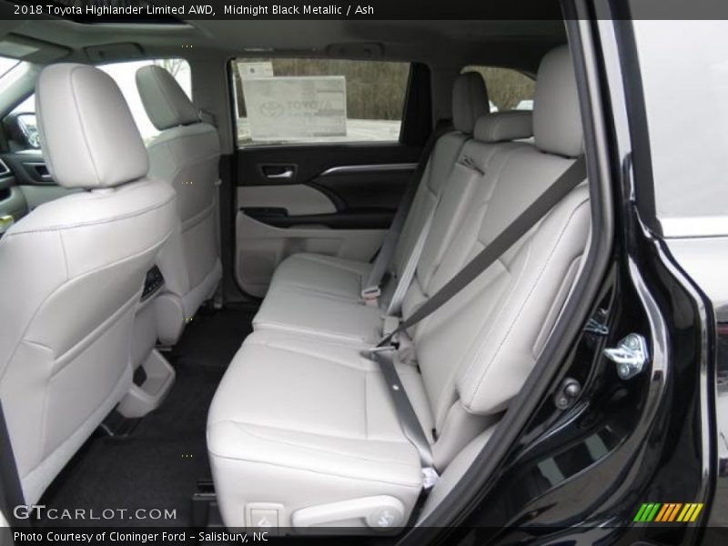 Rear Seat of 2018 Highlander Limited AWD