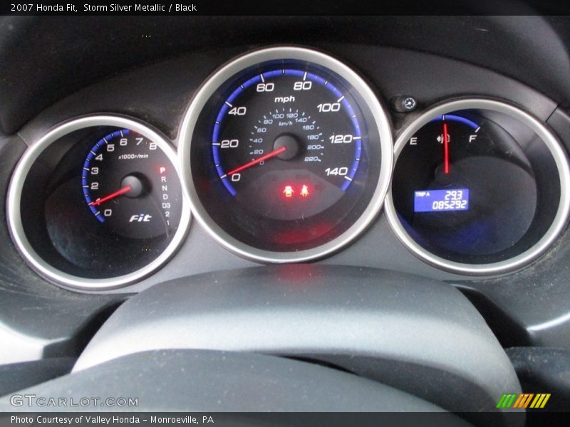 Storm Silver Metallic / Black 2007 Honda Fit