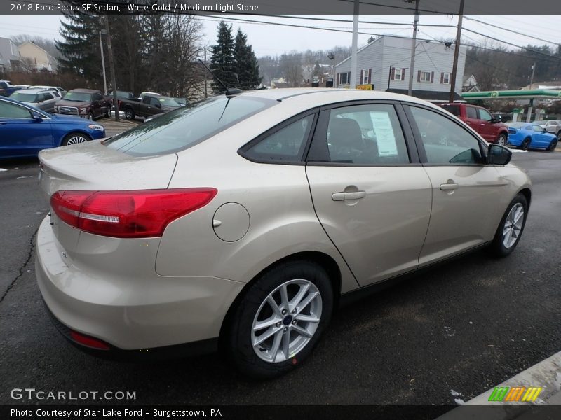White Gold / Medium Light Stone 2018 Ford Focus SE Sedan