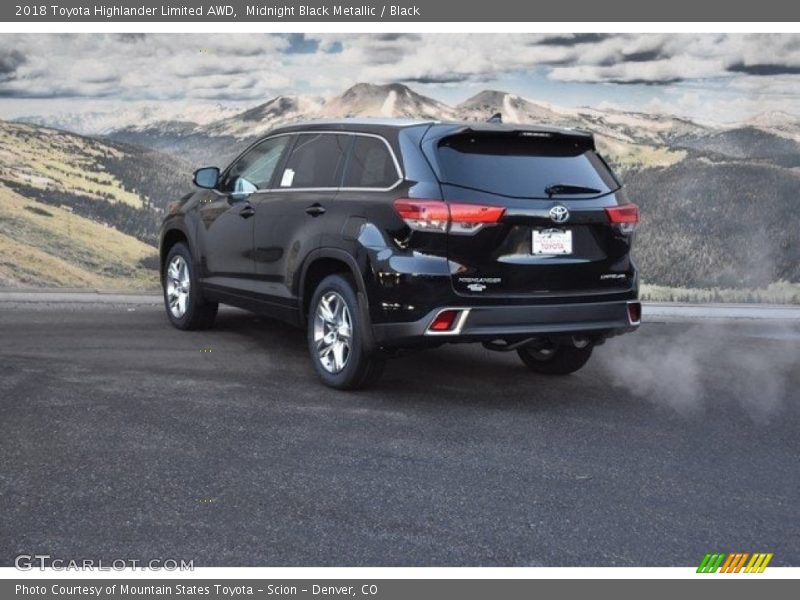 Midnight Black Metallic / Black 2018 Toyota Highlander Limited AWD