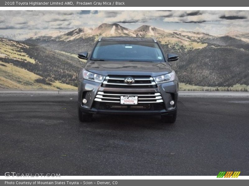 Predawn Gray Mica / Black 2018 Toyota Highlander Limited AWD
