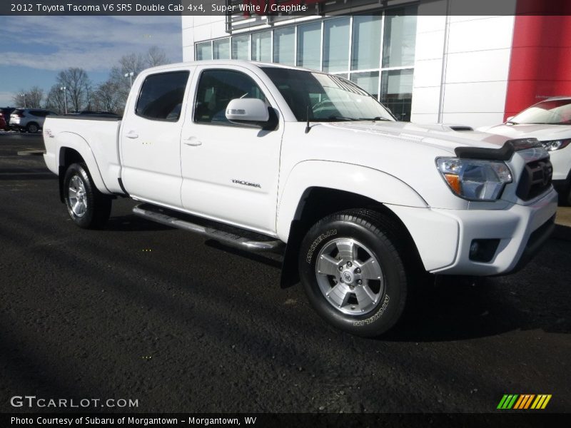 Super White / Graphite 2012 Toyota Tacoma V6 SR5 Double Cab 4x4