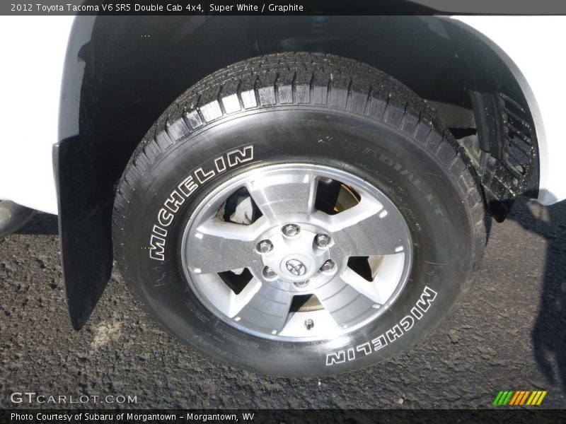 Super White / Graphite 2012 Toyota Tacoma V6 SR5 Double Cab 4x4