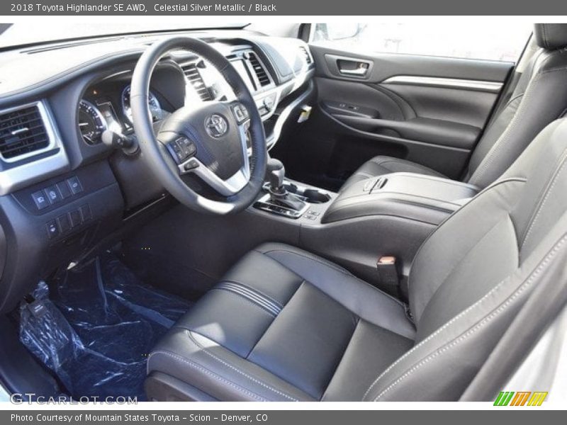 Celestial Silver Metallic / Black 2018 Toyota Highlander SE AWD