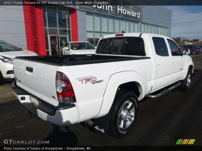 Super White / Graphite 2012 Toyota Tacoma V6 SR5 Double Cab 4x4