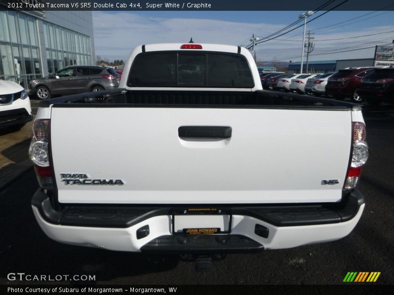 Super White / Graphite 2012 Toyota Tacoma V6 SR5 Double Cab 4x4
