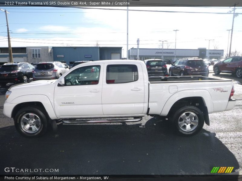 Super White / Graphite 2012 Toyota Tacoma V6 SR5 Double Cab 4x4