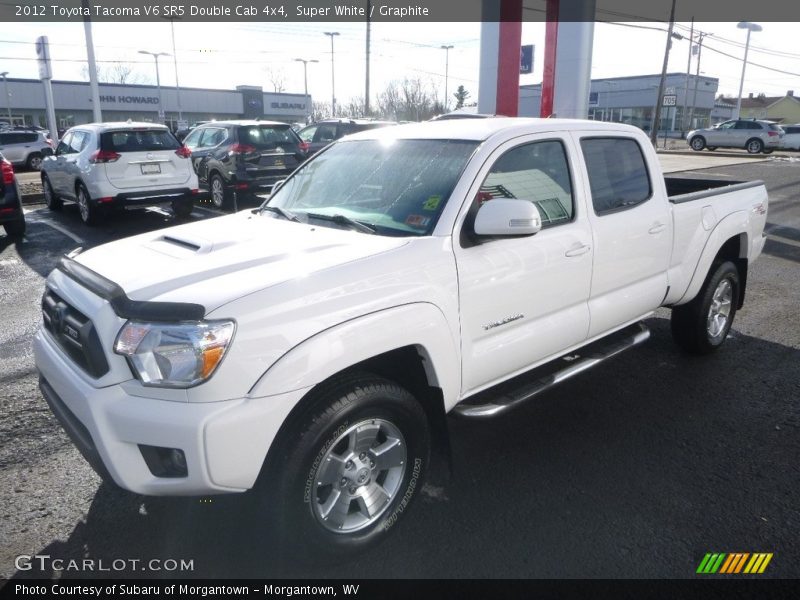Super White / Graphite 2012 Toyota Tacoma V6 SR5 Double Cab 4x4
