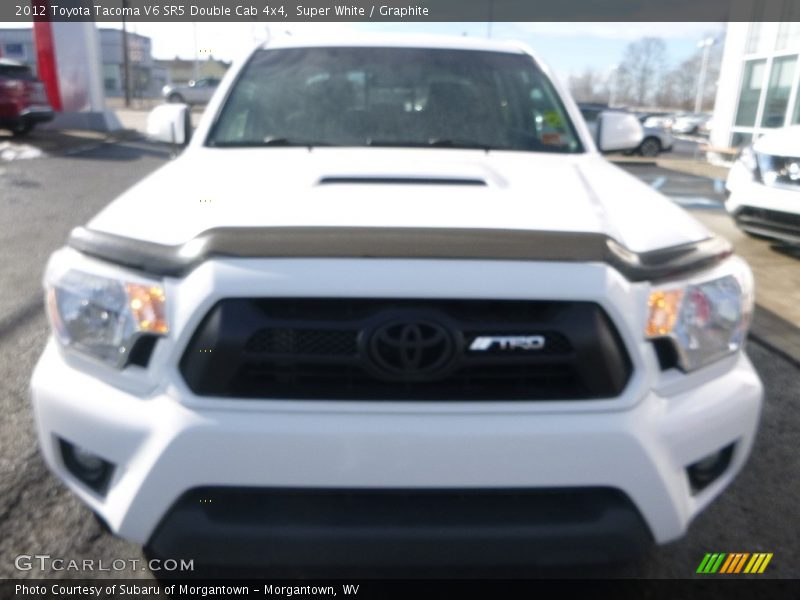 Super White / Graphite 2012 Toyota Tacoma V6 SR5 Double Cab 4x4