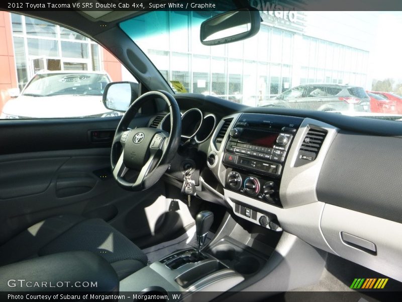 Super White / Graphite 2012 Toyota Tacoma V6 SR5 Double Cab 4x4